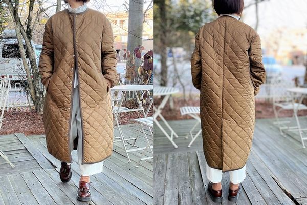 R&D.M.Co- オールドマンズテーラー キルティングロングコート R & D.M.Co- オールドマンズテーラー ライニング タータン